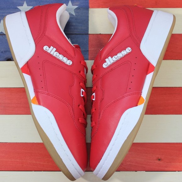 Ellesse Piacentino 2.0 Leather AM Tennis Shoes Red - Picture 1 of 8